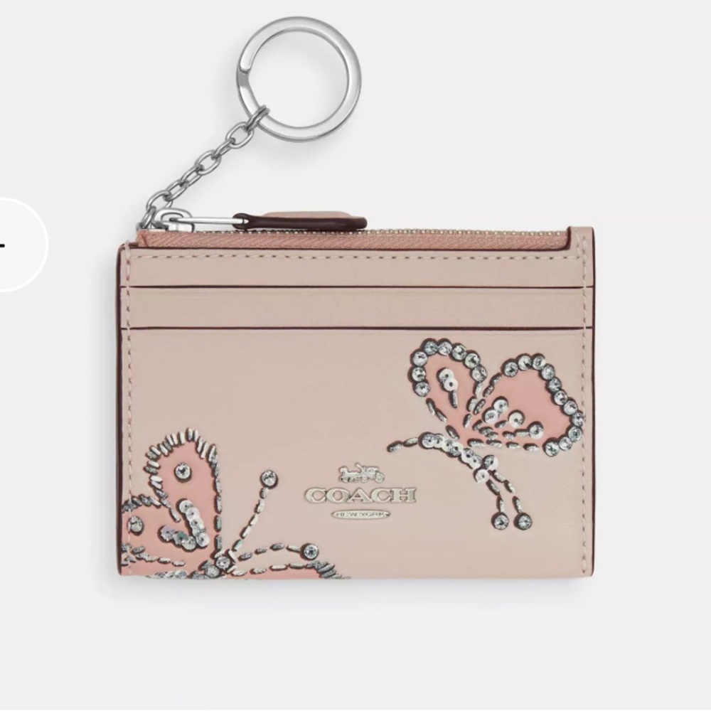 Coach NWT gorgeous Mini Skinny ID Case
With Butterfly Print in silver/seashell - Picture 3 of 8